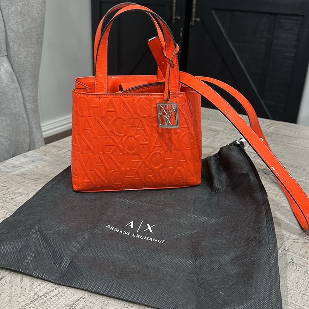 Armani Exchange Vibrant Orange Mini Bag - Picture 3 of 7